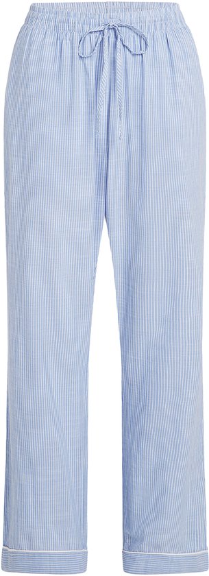 katoenen-pyjamabroek-dames-075gsz-1.jpg Hunkemöller Dames Nachtmode Pyjama Broek Katoen Blauw maat S | bol - Afbeelding 1