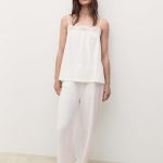 Lange katoenen pyjamabroek Dames | MANGO Nederland