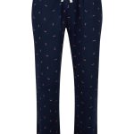 Happy Shorts Heren Pyjama Broek Lang Donkerblauw Zuurstok Kerst Print