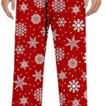 Mannen Kerst Pyjama Broek Lelijke Kerst Broek Mannen Pyjama Broek Met Trekkoord En Zakken Elastische Taille Rode Kerst Broek Mannen, Rood, L : Amazon.nl: Kleding, schoenen & sieraden