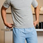 Phil & Co Phil & Co Heren Shortama Korte Pyjama Set Grijs/Blauw