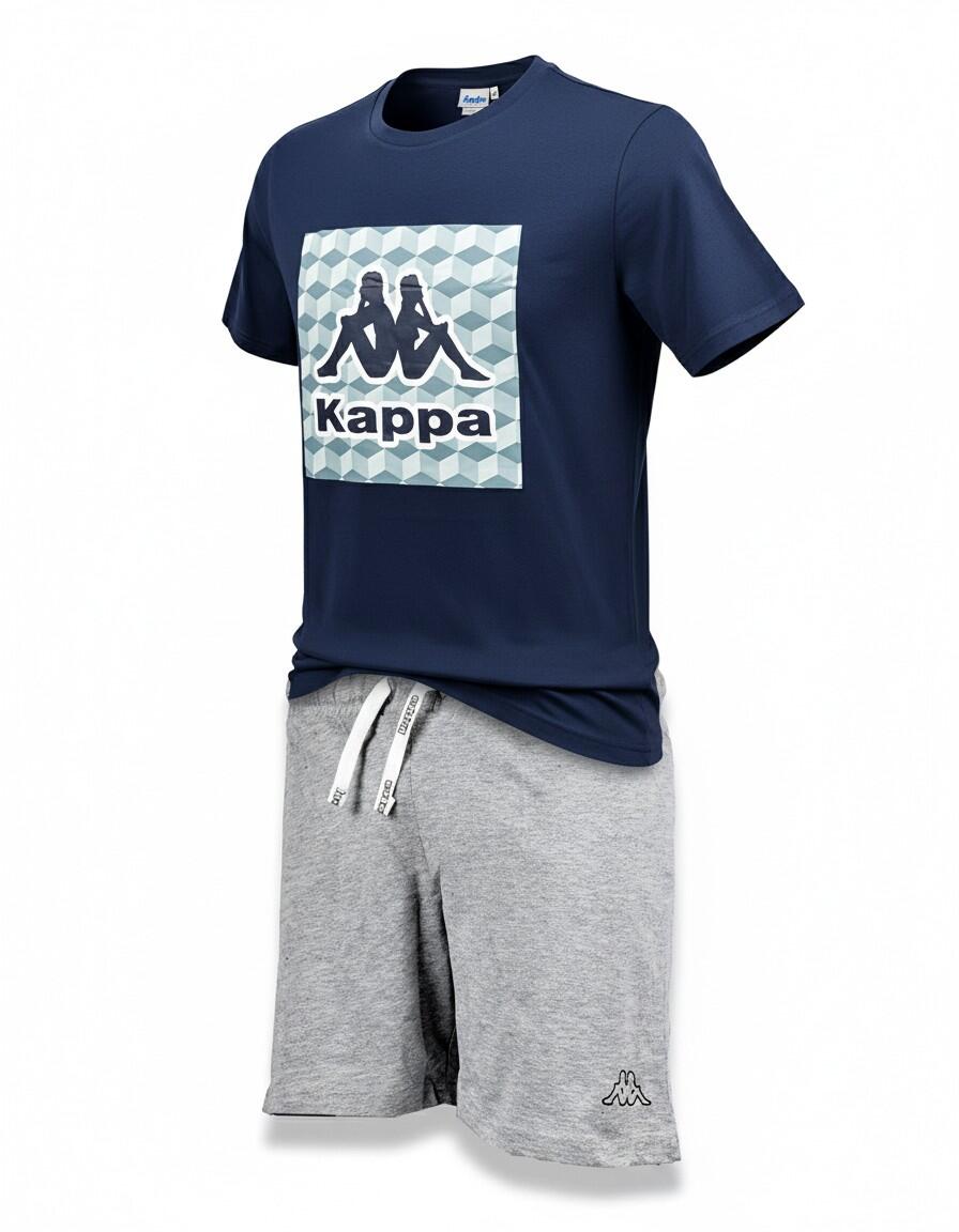 korte-pyjama-heren-338tdc-1.jpg Kappa Korte Pyjama voor Heren Katoen - Afbeelding 1
