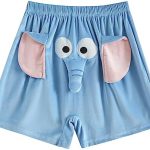 Korte Slaapbroek voor Heren en Dames, Zachte Grappige Shorts, Uniseks, Korte Pyjamabroek (Blauw, S) : Amazon.nl: Kleding, schoenen & sieraden