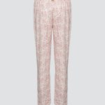 Dames pyjamabroek 100% biologisch katoen old rose Lotika