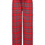 By Louise Dames Pyjamabroek Geruit Flanel Rood