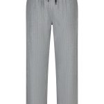 Phil & Co Heren Pyjamabroek Lang Flanel Gestreept Grijs