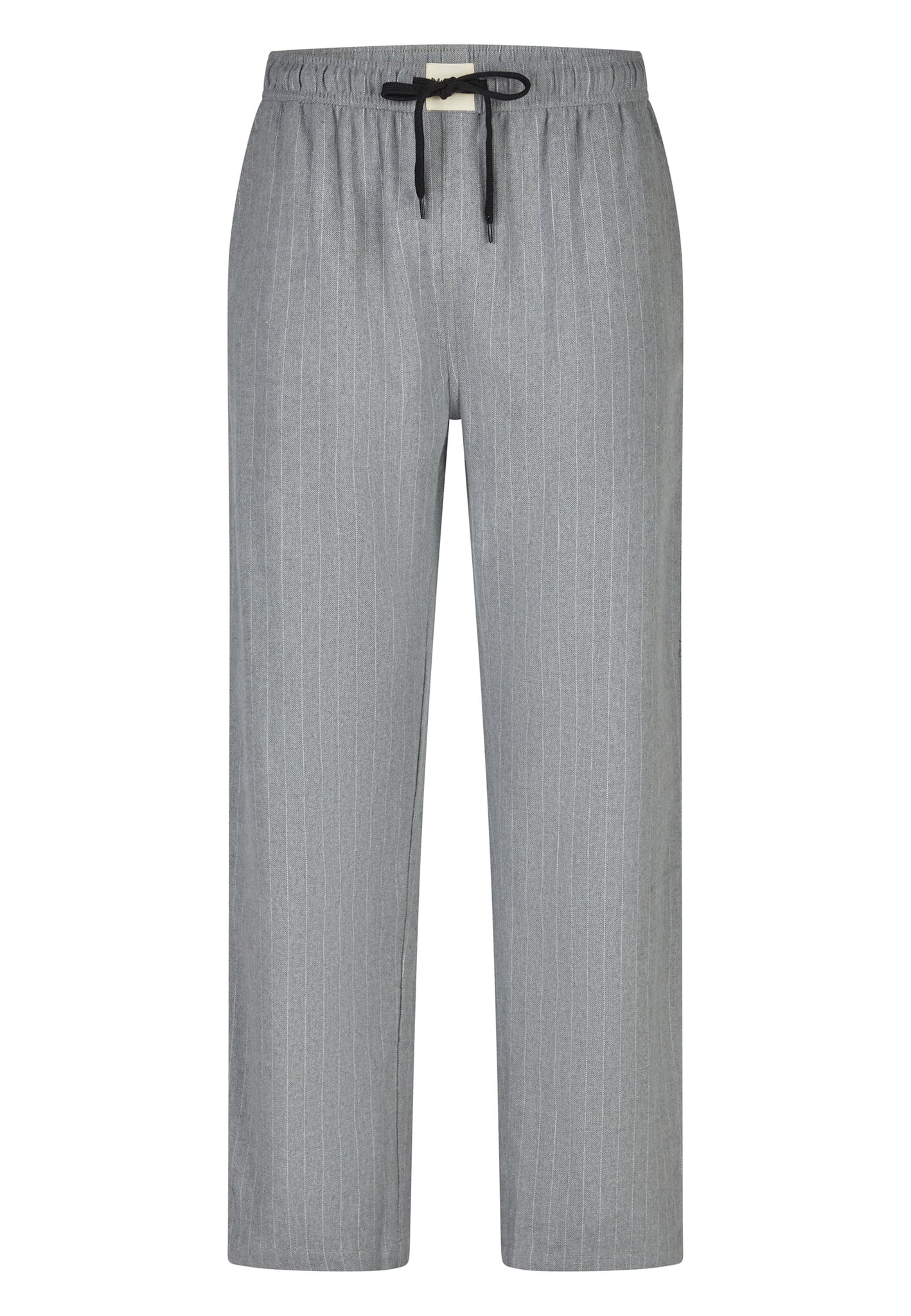 losse-pyjamabroek-heren-620vdr-1.jpg Phil & Co Heren Pyjamabroek Lang Flanel Gestreept Grijs - Afbeelding 1