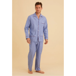Bonsoir Of London Katoen Pyjama | Blauw Gestreept