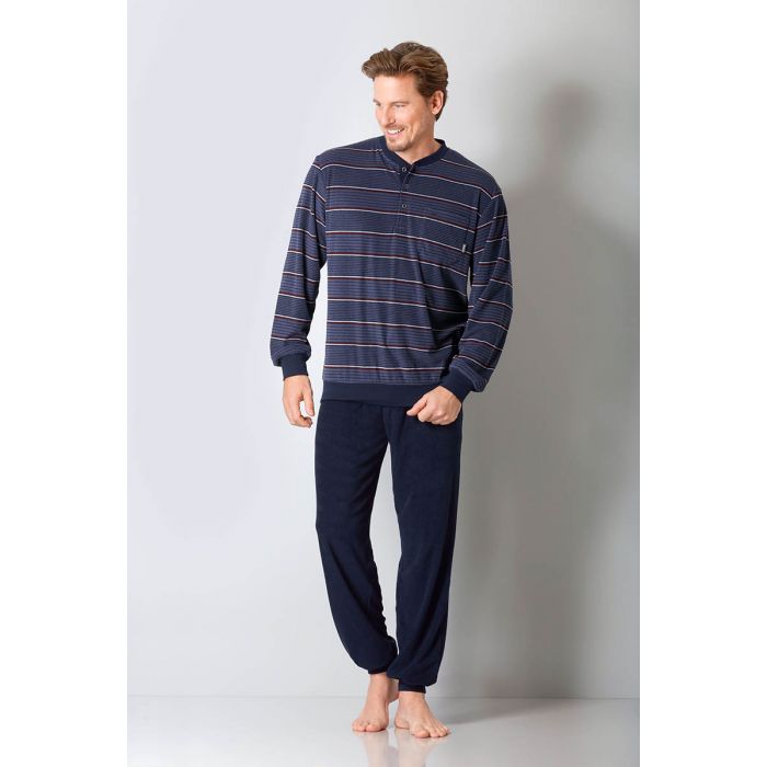 luxe-pyjama-heren-185mtx-1.jpg Luxe badstof heren pyjama | Gratis verzending | Online de mooiste pyjama's, nachthemden, ondermode en meer - Afbeelding 1
