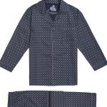 Klassieke heren pyjama van donkerblauwe katoen