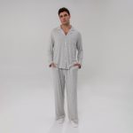 Luxe bamboe lange pyjamaset voor heren Hotel Collection
