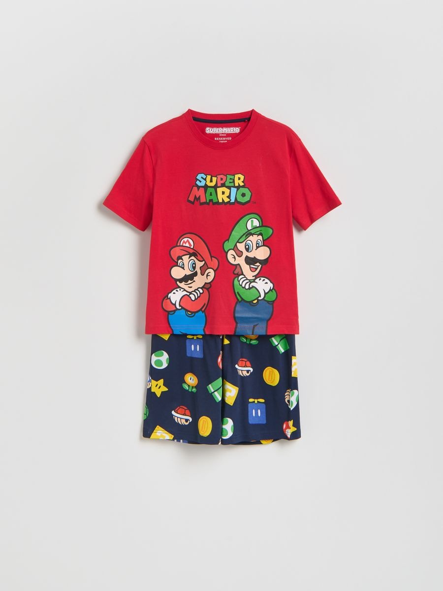mario-pyjama-204sjt-1.jpg Super Mario pyjama KLEUR rood RESERVED 819JW 33X - Afbeelding 1