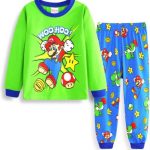 Mario pyjama groen met blauwe broek maat 104 Pyjama Mario Kinderen Slapen ... | bol