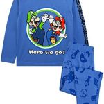 Super Mario Pyjama Luigi Jongens Lange Mouwen Kids Blue T shirt & Broek PJ's 7 8 jaar : Amazon.nl: Kleding, schoenen & sieraden