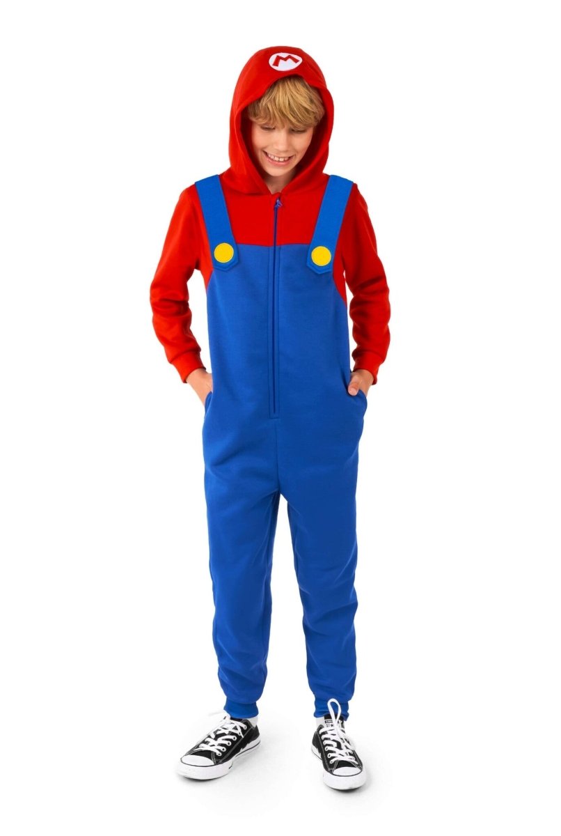 mario-pyjama-898djx-1.jpg Mario Onesie Jongen OppoSuits - Afbeelding 1
