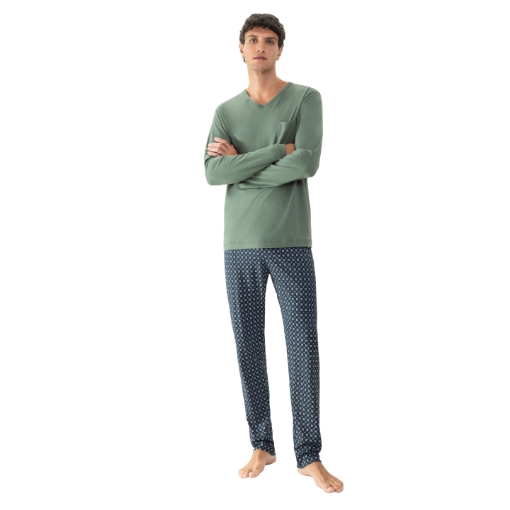 mey-heren-pyjama-036cep-1.jpg Mey heren pyjama groen - Afbeelding 1