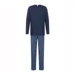 MEY Heren Pyjama Lange mouw Straight Yacht Blue 2240000