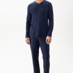 Pyjama extra lang Serie Pure Night Yacht Blue | mey®