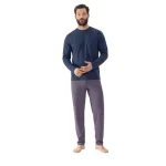 Mey Heren Pyjama Serie Red Tile 2240003 668 yacht blue