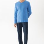 Pyjama lang Serie Micro Blue Kleur Recent Blue