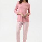 Pyjama Serie Simple Stripes Kleur Bridal Rose