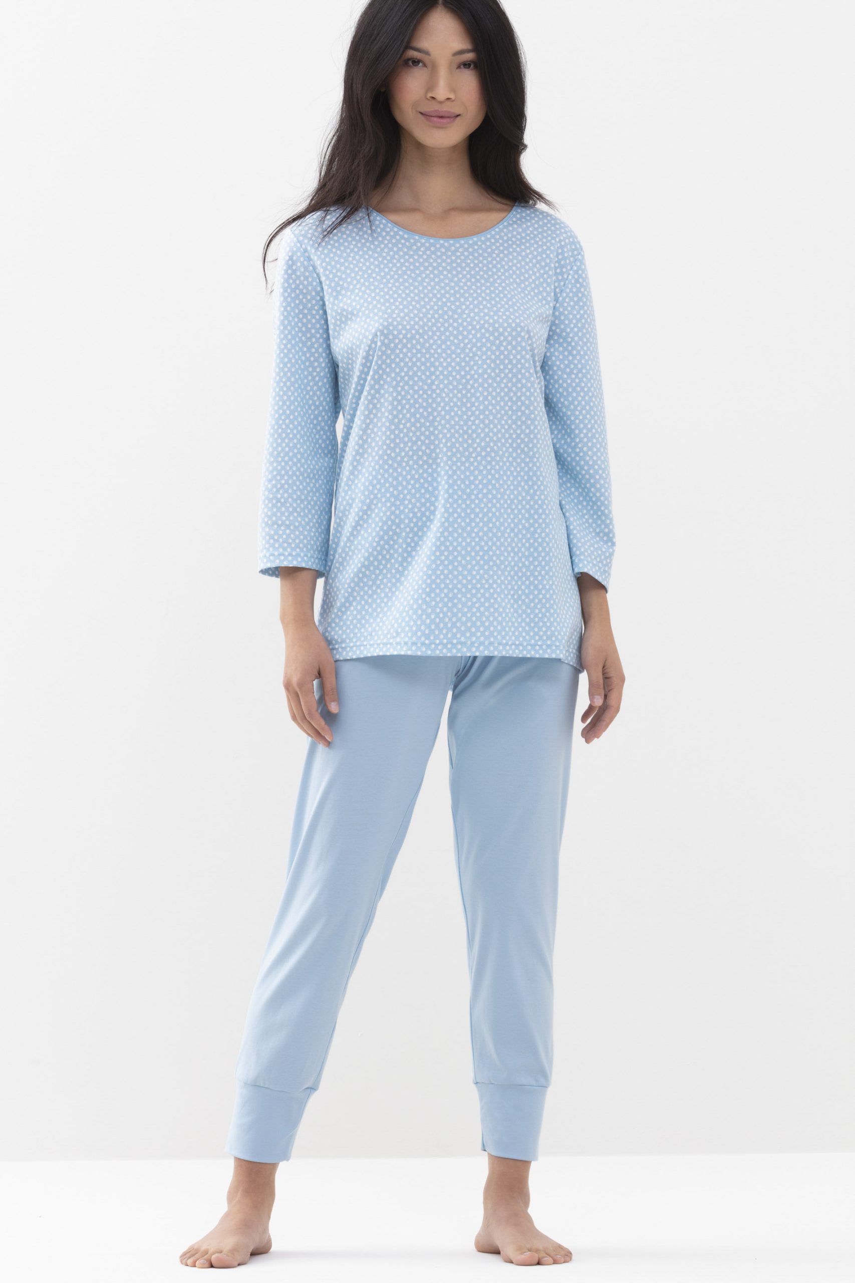 mey-pyjama-dames-sale-532bby-1.jpg 7/8 lange pyjama Serie Emelie Dream Blue | mey® - Afbeelding 1