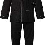 Gentlemen klassieke heren pyjama 9432 met doorknoop 100% katoen zwart maat 48 | bol