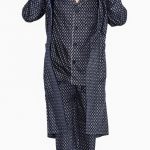 Klassieke heren pyjama van donkerblauwe katoen