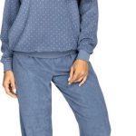 Dames pyjama badstof blauw | bol