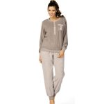 Badstof dames pyjama taupe van Comtessa | Online de mooiste pyjama's, nachthemden, ondermode en meer