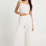Pointelle Hemdje En Wijde Pyjama Broek Set
