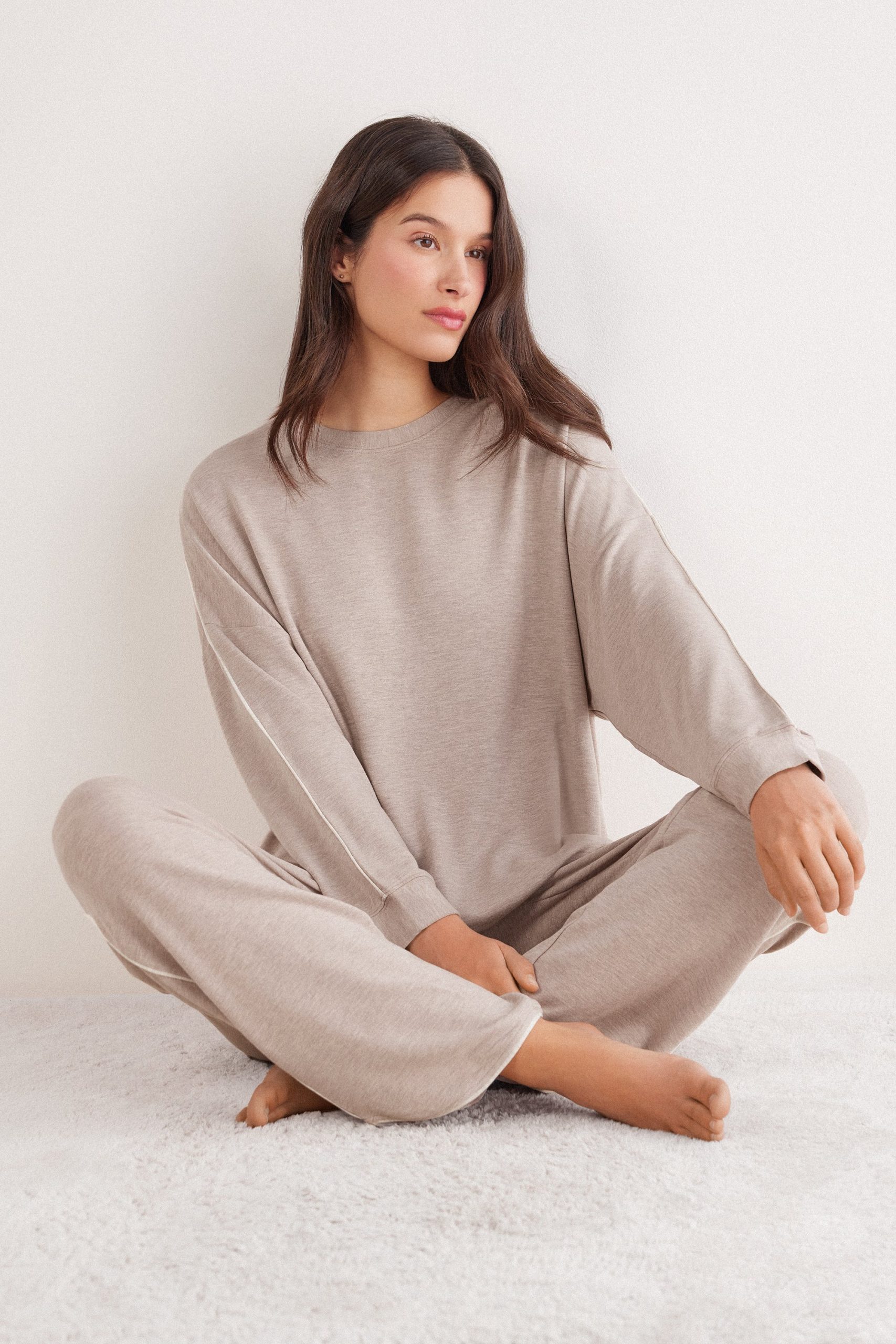 pyjama-beige-189fcm-1.jpg Intimissimi SET Pyjama beige/lichtbruin Zalando.nl - Afbeelding 1