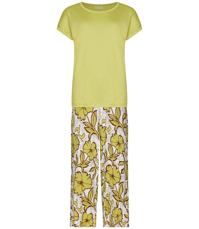 pyjama-dames-kort-731fsf-1.jpg Pastunette katoen modal dames pyjama set korte mouw Citrus Flowers - Afbeelding 1