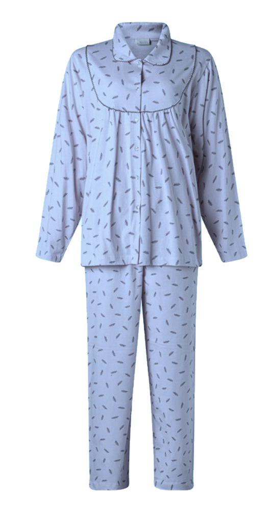 pyjama-dames-lange-mouwen-079apx.png 100% katoen tricot Dames Pyjama van Lunatex Beerenondergoed.nl - Afbeelding 1