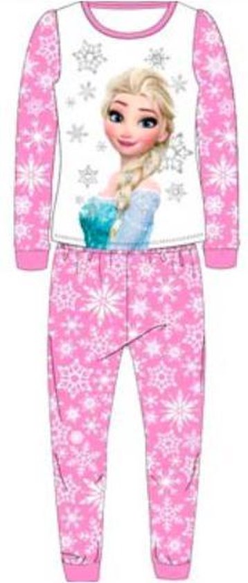 pyjama-frozen-490kfg-1.jpg Disney Frozen pyjama Roze met Elsa en glitter ijssterren Maat 92 | bol - Afbeelding 1