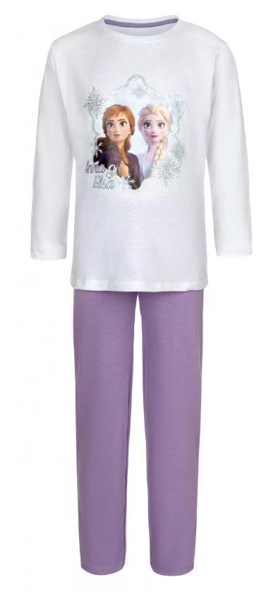 pyjama-frozen-886lah.png Frozen Disney Frozen Pyjama Lila/ Wit Maat 122/128 - Afbeelding 1