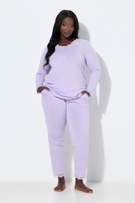 pyjama-grote-maten-dames-626ppp-1.jpg Pyjamas dames grote maten paars » Groten maten | Happy Size - Afbeelding 1
