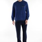 Götzburg Badstof heren pyjama premium blauw