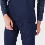 Pijadore Grote Maten Heren Pyjama Set, Lange Mouwen, Donkerblauw 2XL | bol