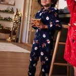 Onesie pyjama kerst jongens marineblauw