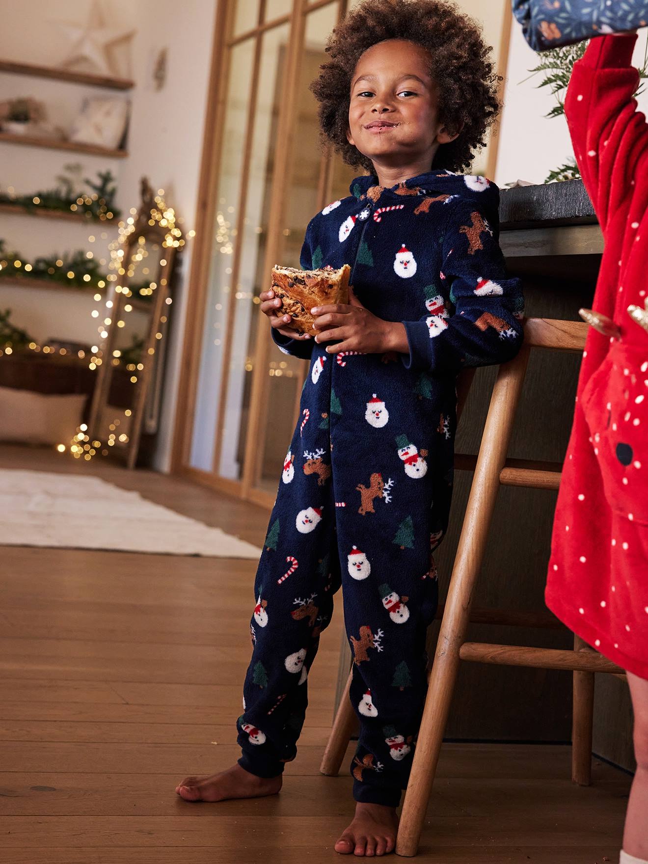 pyjama-kerst-030jge-1.jpg Onesie pyjama kerst jongens marineblauw - Afbeelding 1