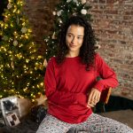Happy Shorts Happy Shorts Dames Kerst Pyjama Set Met Print Norway Rood