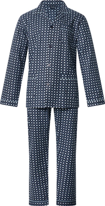 pyjama-kopen-heren-708riu-1.jpg Gentlemen heren pyjama flanel | MAAT 50 | Multiruit | marine | bol - Afbeelding 1