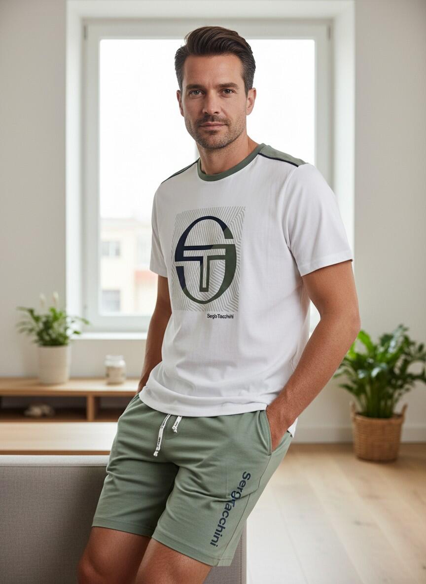 pyjama-korte-broek-heren-067xfd-1.jpg Korte pyjama voor heren Sergio Tacchini | Decathlon - Afbeelding 1