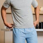Phil & Co Phil & Co Heren Shortama Korte Pyjama Set Grijs/Blauw