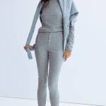 Pyjama met pointelledessin Grijs gemêleerd DAMES | H&M NL