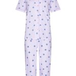 Rebelle capri pyjama dames doorknoop Waterflower