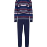 Pastunette for Men Heren pyjamaset van katoen interlock 'multi stripes'