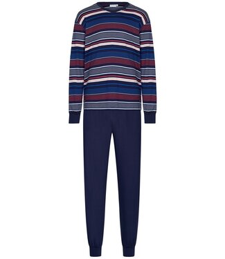 pyjama-set-heren-150yfq-1.jpg Pastunette for Men Heren pyjamaset van katoen interlock 'multi stripes' - Afbeelding 1