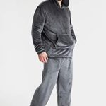CityComfort Heren pyjamaset, warme fleece pyjama voor heren, met pluizige hoody, HOUTSKOOL, XL : Amazon.nl: Kleding, schoenen & sieraden